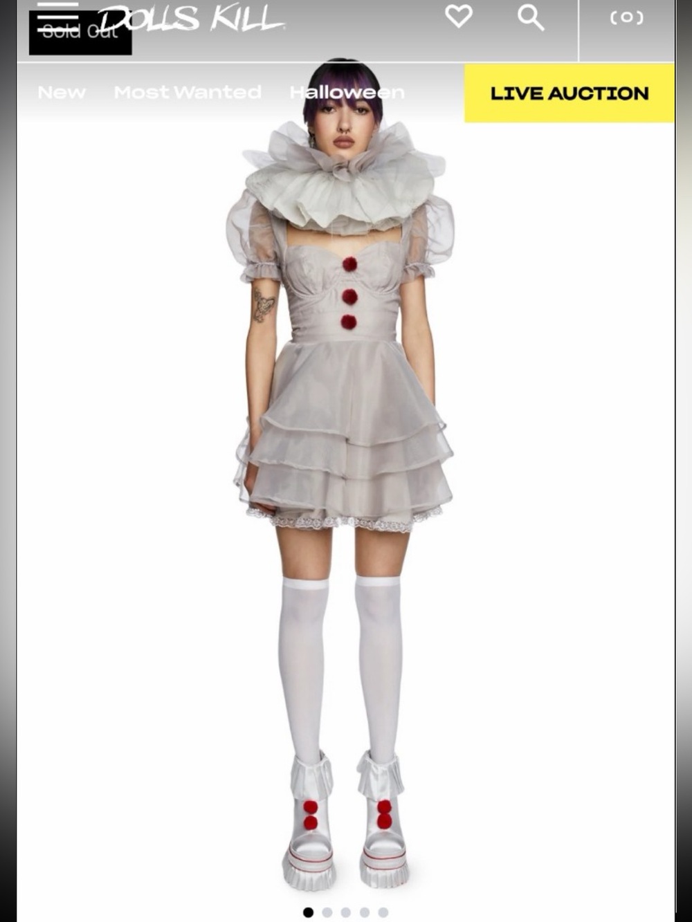 Dolls Kill x Horror Pennywise Dancing Clown Mini Dress
